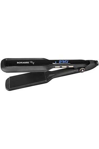 sonashi Hair Straightener with Digital Blue LED Display, Ceramic Coating Plates, and Max Temperature
