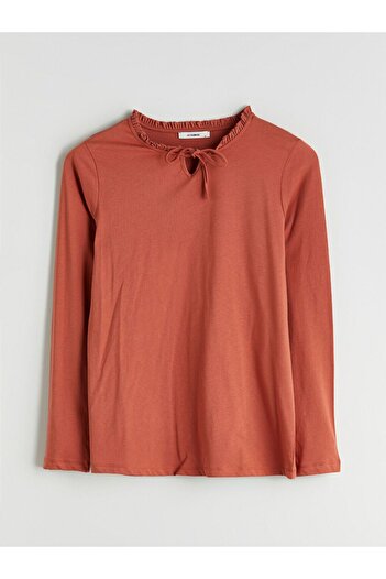 LC Waikiki Ruffled Tie Collar Blouse
