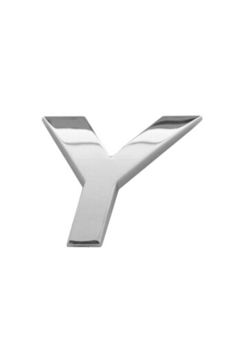 Mega Drive Car ornament 3D Letter Y 26 MM Chrome