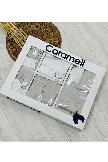 Caramell İncibaby 100% Cotton Cute Cars Baby Boy Hospital Discharge Set of 10