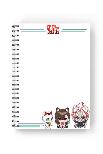 nihonwosekai Dan Da Dan 2Pcs Anime A5 Boy Spiral Notebook 50 Sheets Ayase Momo Ken Takakura Dandadan