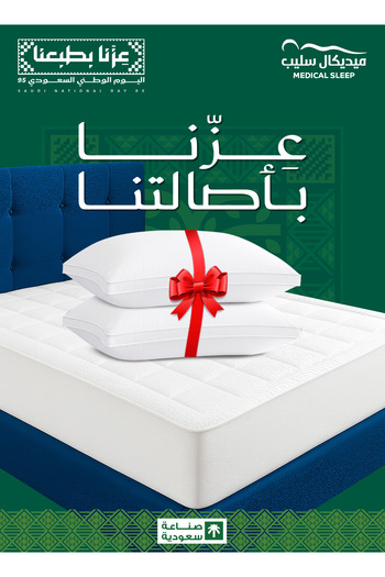 Medical Sleep Dream Package Two Layers Mattress Topper 14 cm 100% Cotton + 2 Bed Pillows 75x50 cm