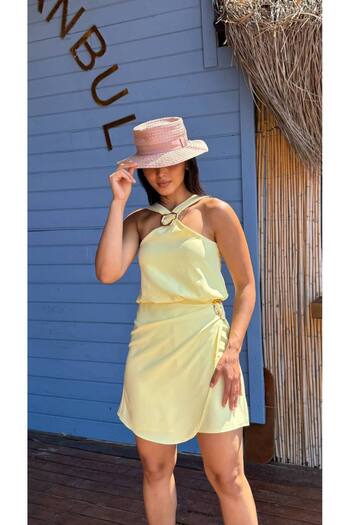 369 etnik butik 🌞   Double-Breasted Women's Jumpsuit with Ring Straps