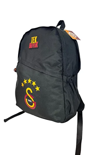 Galatasaray Gs Tek Large School Bag Black 1905 Logo Licensed