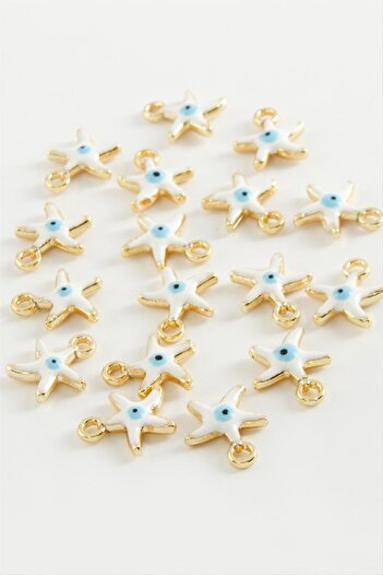 ZERO LAND Hn-Shop Starfish Single Handle Enamel Bracelet and Pendant Apparatus 1 Piece-White