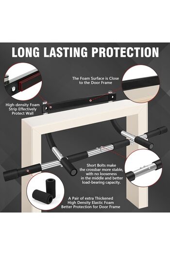 erorex Pull Up Bar Doorway Max Capacity 440 lbs Chin Up Bar Portable Upper Body Fitness Workout Bar Door