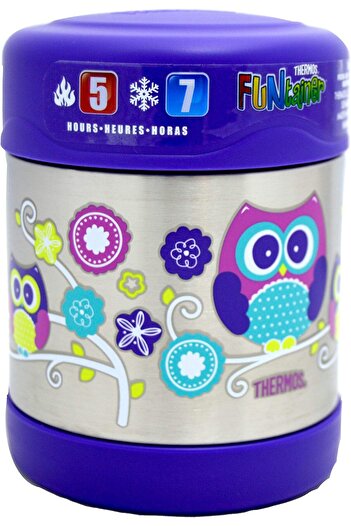 erorex Funtainer Stainless Steel Food Jar Owl 290 Ml