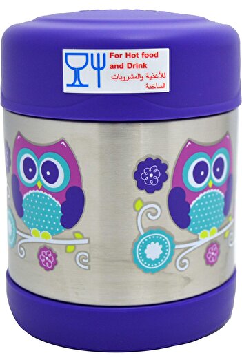 erorex Funtainer Stainless Steel Food Jar Owl 290 Ml