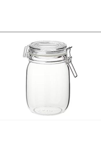 erorex Korken Jar With Lid, Clear Glass 1 L