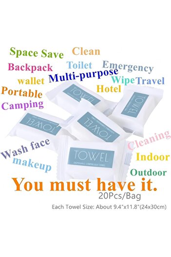 erorex Compressed Towel Tablets Disposable Travel Towels Face Wipes Cotton Coin Tissue American Camping