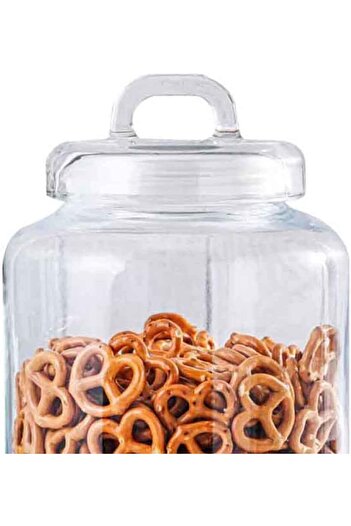 erorex Elegant And Sturdy Glass Storage Jar With Lid Clear 3 Liter 50005 7