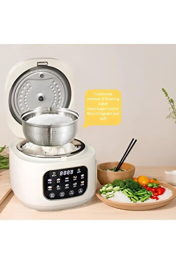 erorex 3L Low Sugar Rice Cooker Steamer – Smart Multi Cooker Rice, Soup, Stew & Cake – Timer, Reservation