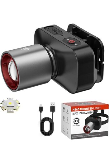 erorex Headlamp Rechargeable 1 Pack Super Bright LED Head Lamp Waterproof Outdoors Headlamp Flashlight
