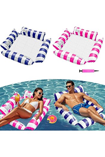 erorex Inflatable Pool， Float Chair Lounge Floating Pool Float Hammock Multi Purpose Water Hammock Arm