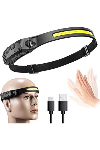 erorex LED Headlamp Rechargeable Flashlight 230° Wide Beam Headlamps 5 Modes Headlight Motion Sensor