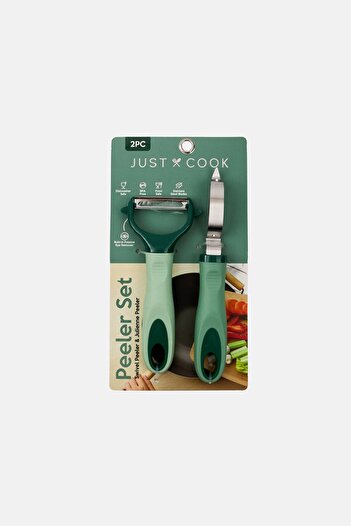 Just Cook 2 Pieces Peeler Set, Sage Green