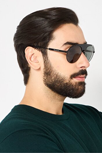 Maserati Men MS524 Aviator Sunglasses, Black