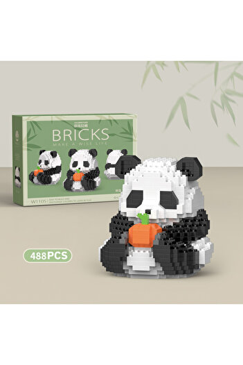 Choice4 W1105 Nobox Creative DIY Assemable Animal Cute MINI Chinese Style Animal Panda Building Block Educat