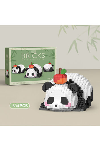 choice2 W1110 Nobox Creative DIY Assemable Animal Cute MINI Chinese Style Animal Panda Building Block Educat