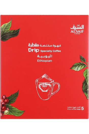 ALSAIF Ethiopian Specialty Drip Coffee, 12g - 5 Sachets