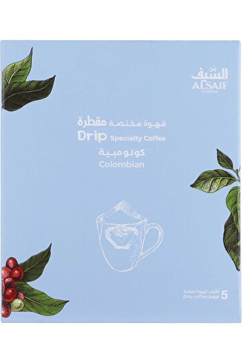ALSAIF Colombian Specialty Drip Coffee, 12g - 5 Sachets