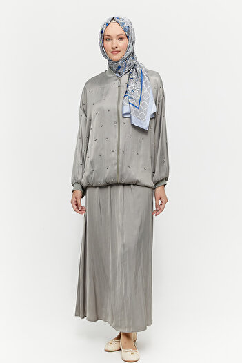 Setrms Taşlı Oversize Bomber Kap