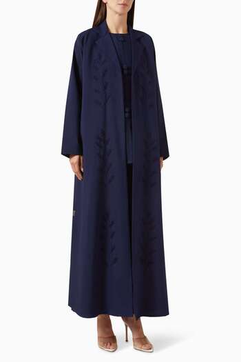 Rauaa Official Şık Fern İşlemeli Abaya Takımı Modern Tesettür Modası için İdeal Seçim