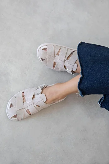 STRASWANS Mora Women's Daily Comfort Suede Slippers Beige