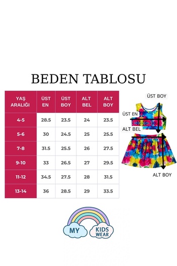 My Kids Wear Girl's Sort Skirted Swimsuit Set 4 -16 Years Old 12021