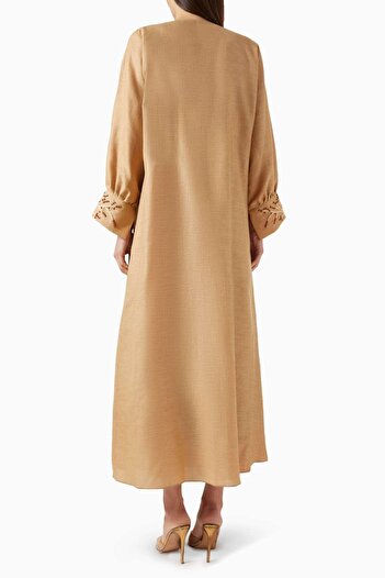 Rauaa Official İnce İşlemeli Abaya Şıklığıyla Akşam Davetlerine Hazır Tasarım