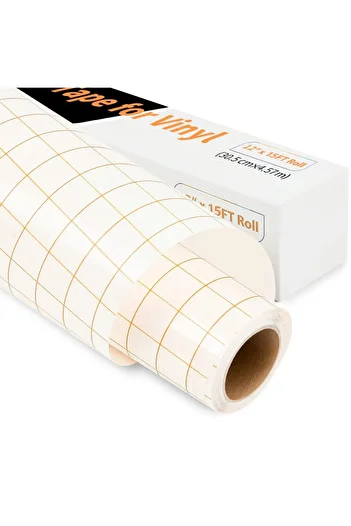 Lya Vinyl transfer roll with clear alignment grid, paper, orange, 30.5 x 457.5 cm