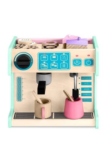 Ricokids Pastry and coffee maker set, made of wood, with cakes, tableware, 26 x 18.5 x 24 cm, mint