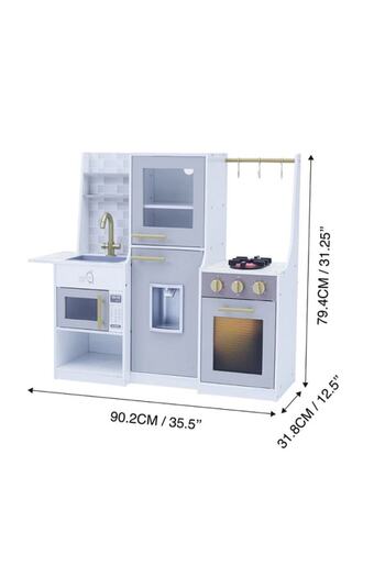 DacEnergy Children's kitchen set, made of MDF, with garden growing system, 19 accessories...