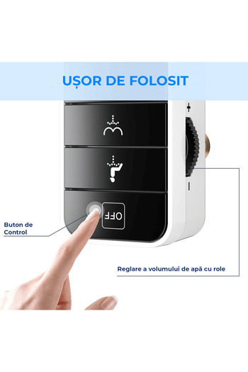 Elindor Retractable Bidet for Toilet with Self-Cleaning, Pressure Control, Personal Hygiene, White