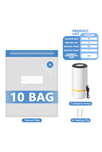 Choice10 Professional Sets 15 3D Printer Filament Vacuum Bag with USB Rechargeable Electric Air Pump, Vacuum