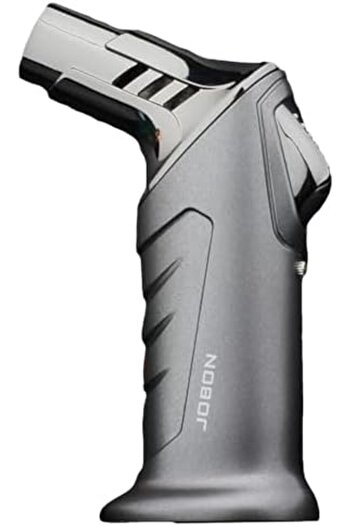 Jobon Windproof Torch Lighter Butane Refillable Gas Lighter Single Jet Flame Adjustable (Butane Gas Not In