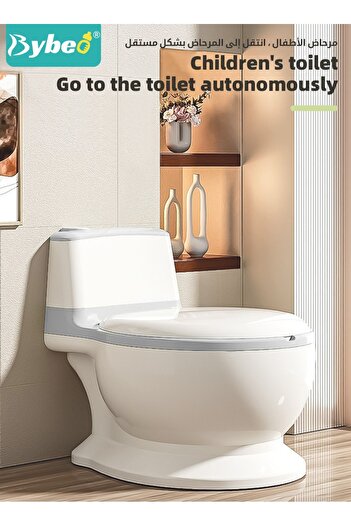 BYBEO Baby Potty Training Seat, Kid Size Potty, Realistic Potty Training Toilet with Lid Back, Babies Toil