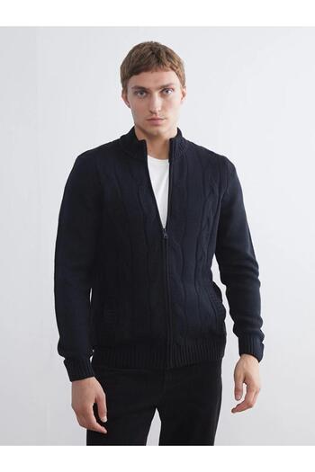 LC Waikiki LCWAIKIKI Cardigan pentru bărbați cu guler vertical, cu model standard clasic (W5)