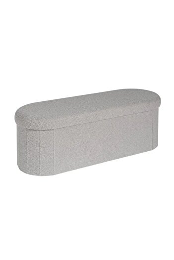 OEM Folding Storage Box Ottoman, Upholstered with Lid, Multifunctional, 75x38x36 cm, Light Gray