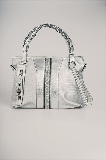Erbilden Jaxe Gray Skin Shoulder Bag