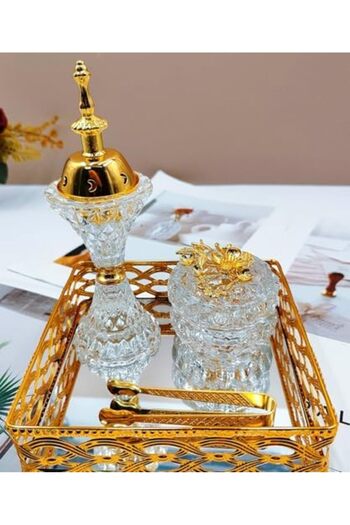 SAQOWARE Luxury Crystal Arabic Incense Bakhoor Burner