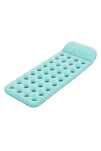 BESTWAY Floating Mattress Comfort Plush 198x74 cm, Supports 100 kg, Inflatable for Pool or Beach