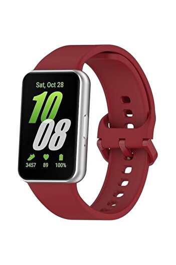 General Store Curea compatibila Samsung Galaxy Fit3 Fit 3 SM-R390, silicon, Rosu