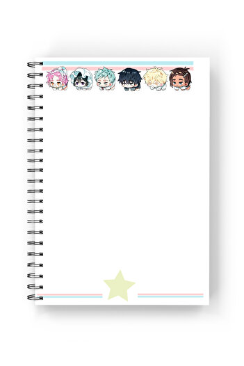 nihonwosekai 2 Pcs Alien Stage Anime A5 Size Spiral Notebook 50 Sheets