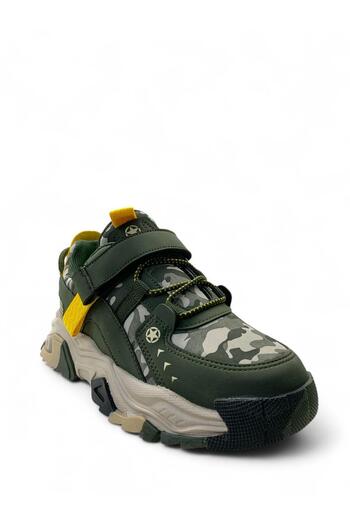 pepino 2021 Orthopedic Boys' Khaki Camouflage Comfortable Sneaker