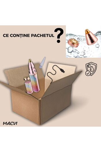 MACVI Macvi® Rechargeable 2in1 Eyebrow and Eyebrow Trimmer, LED Lighting, Portable, USB