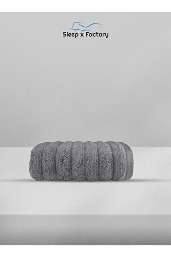 Sleep x Factory Wavy Textured Bath Towel – 100% Pure Cotton, Soft & Absorbent – 50x100 cm