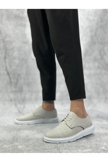 BOA Ba0003 Lace-Up Classic Sports Linen White Sole Casual Men's Shoes