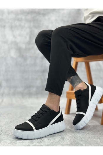 BOA Ba0666 Boa Black White High Sole Men's Casual Shoes
