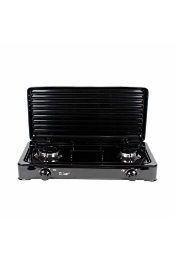 Zilan Aragaz cu 2 arzătoare, alimentat cu sticlă, negru / ZLN 0025_2 ZLN0025_2
